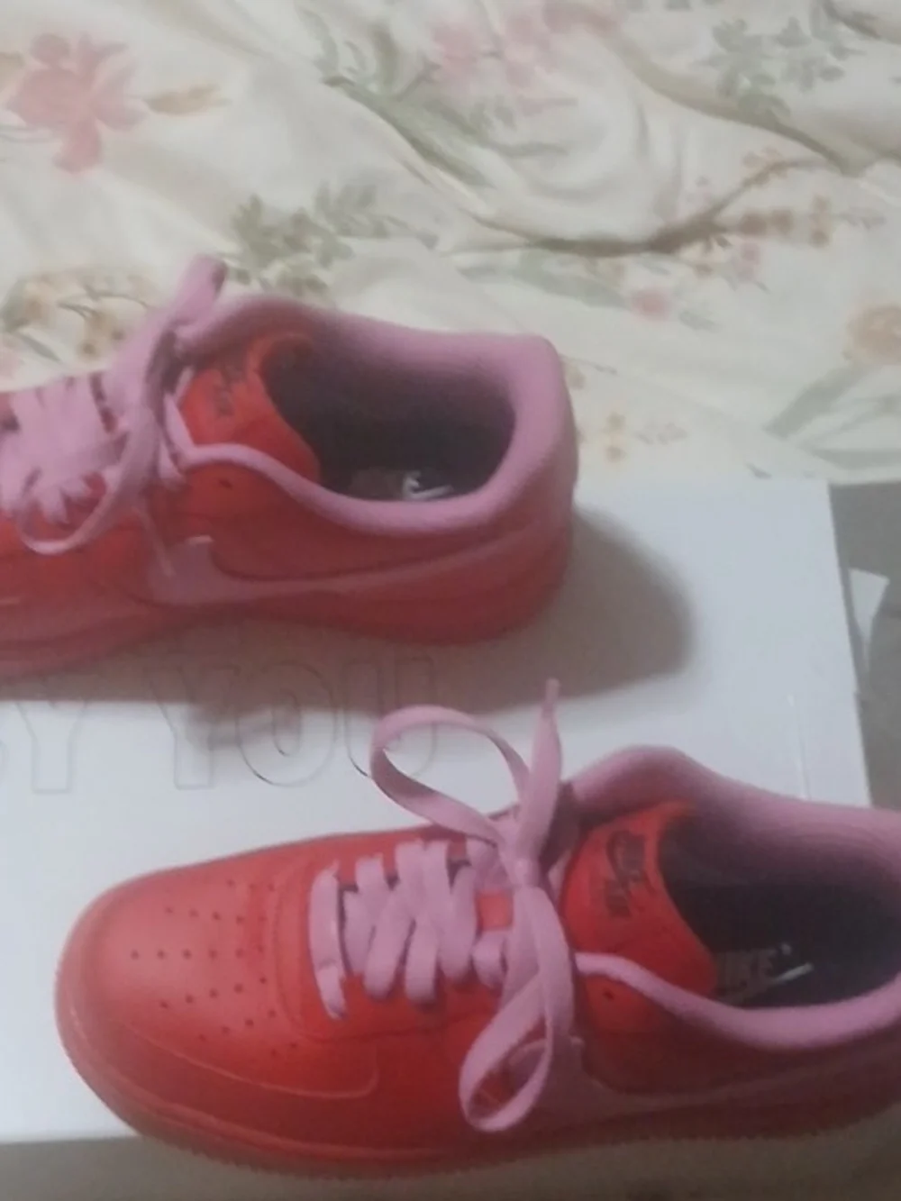 Nike Air Force 1 Low By You Red & Pink Sneakers
